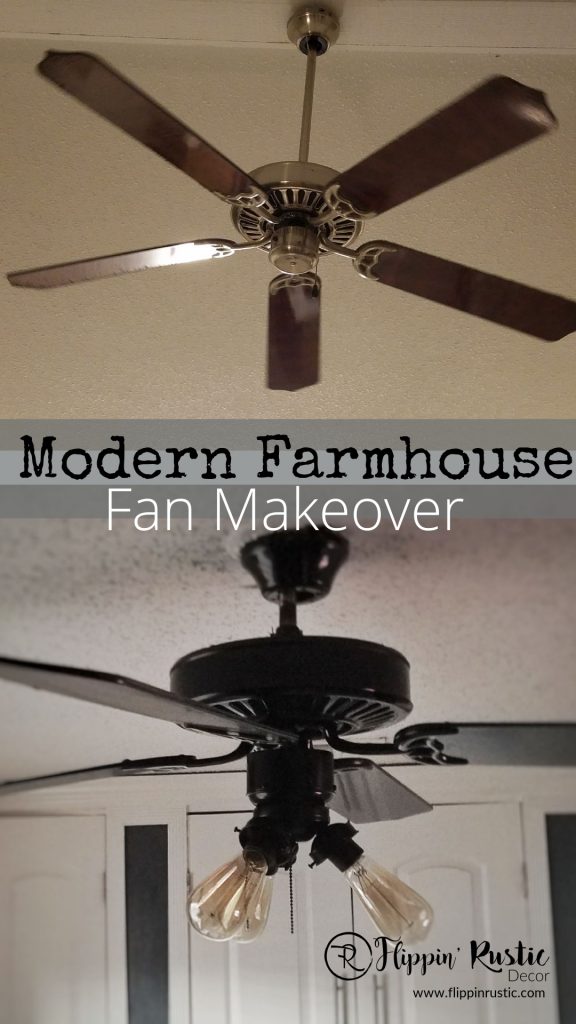 modern farmhouse fan makeover