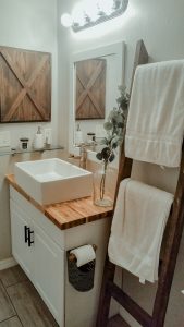 modern rustic bathroom