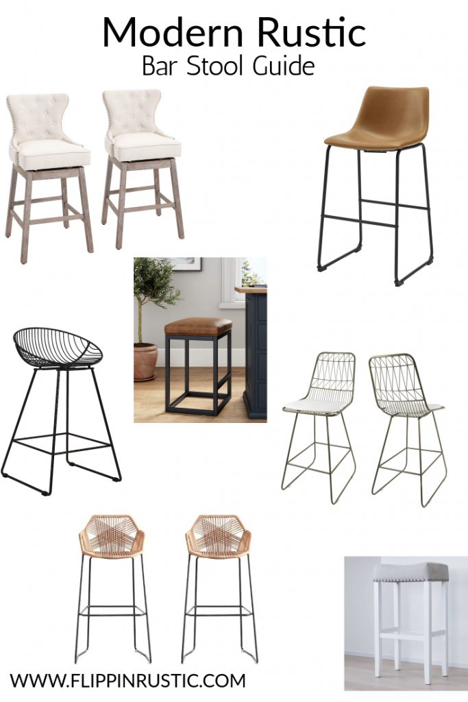 modern rustic barstools