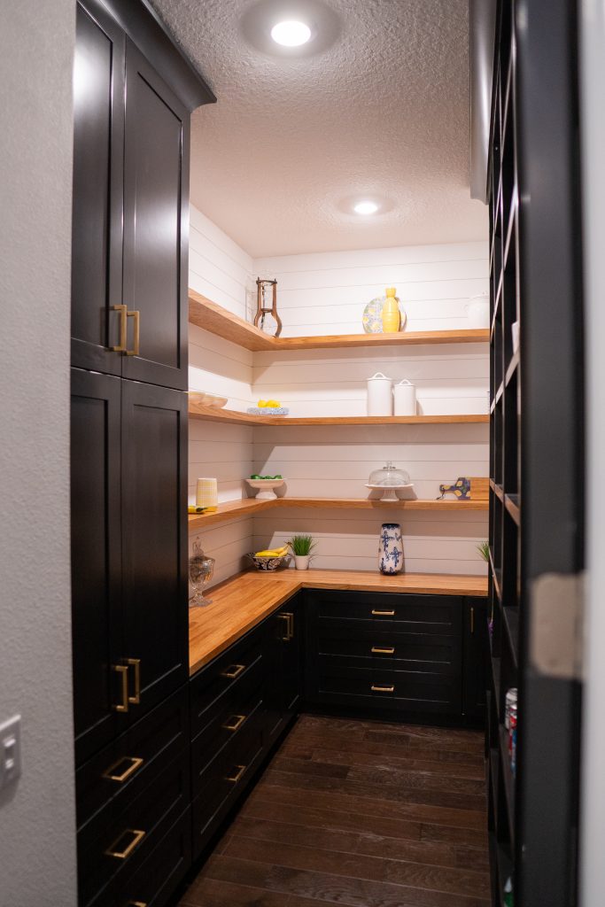 Black Custom cabinets pantry