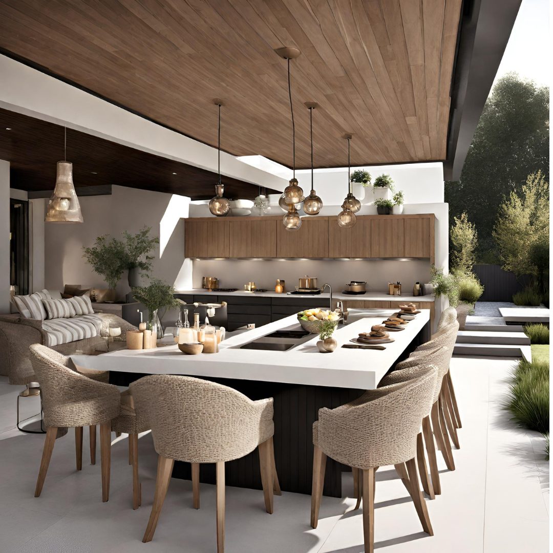 Sophisticated Outdoor Kitchen Neutral