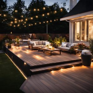 lit deck patio