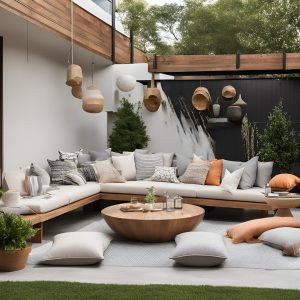 modern outdoor seating area